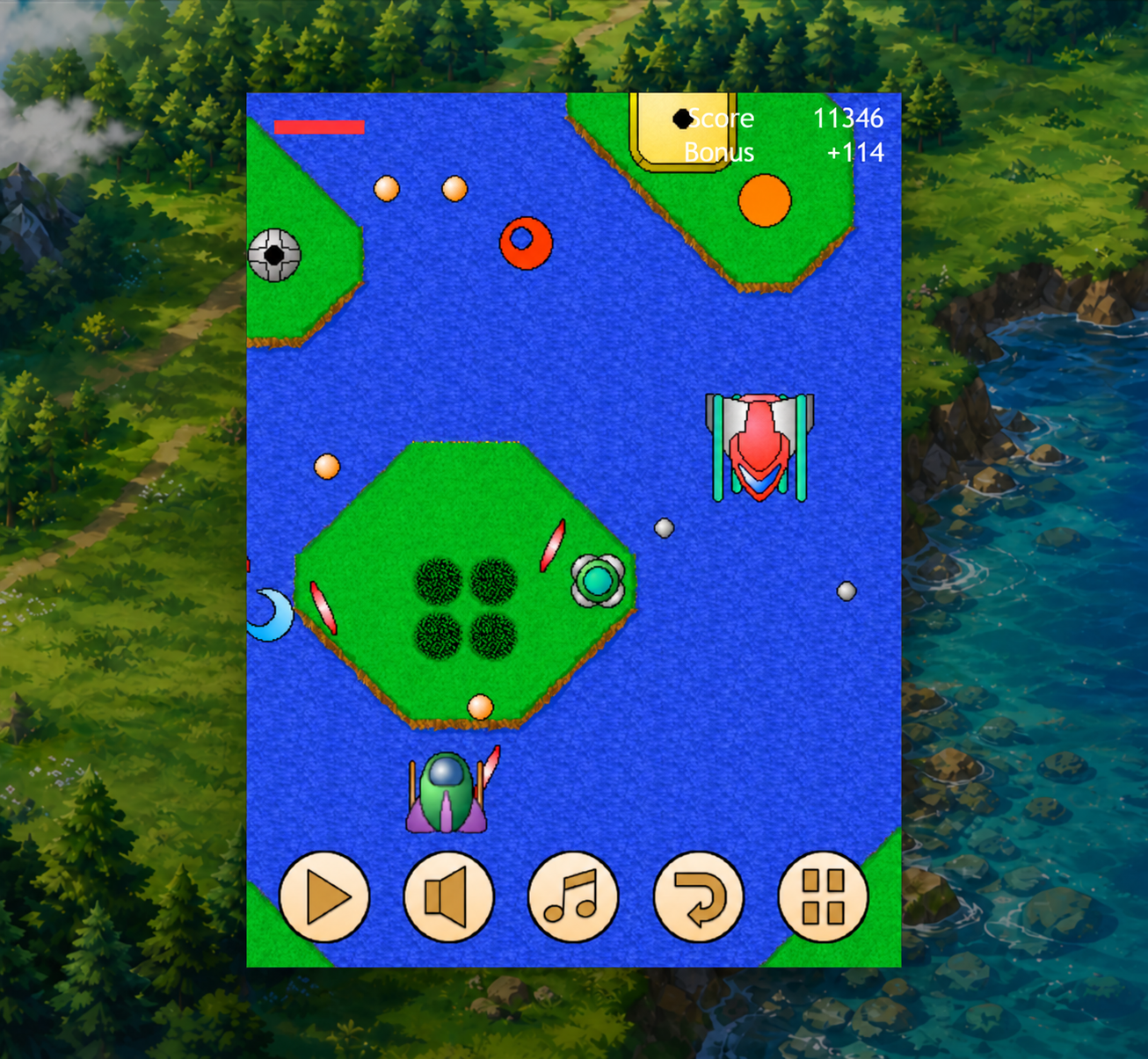 CakeFight Classic stage 1 gameplay screen